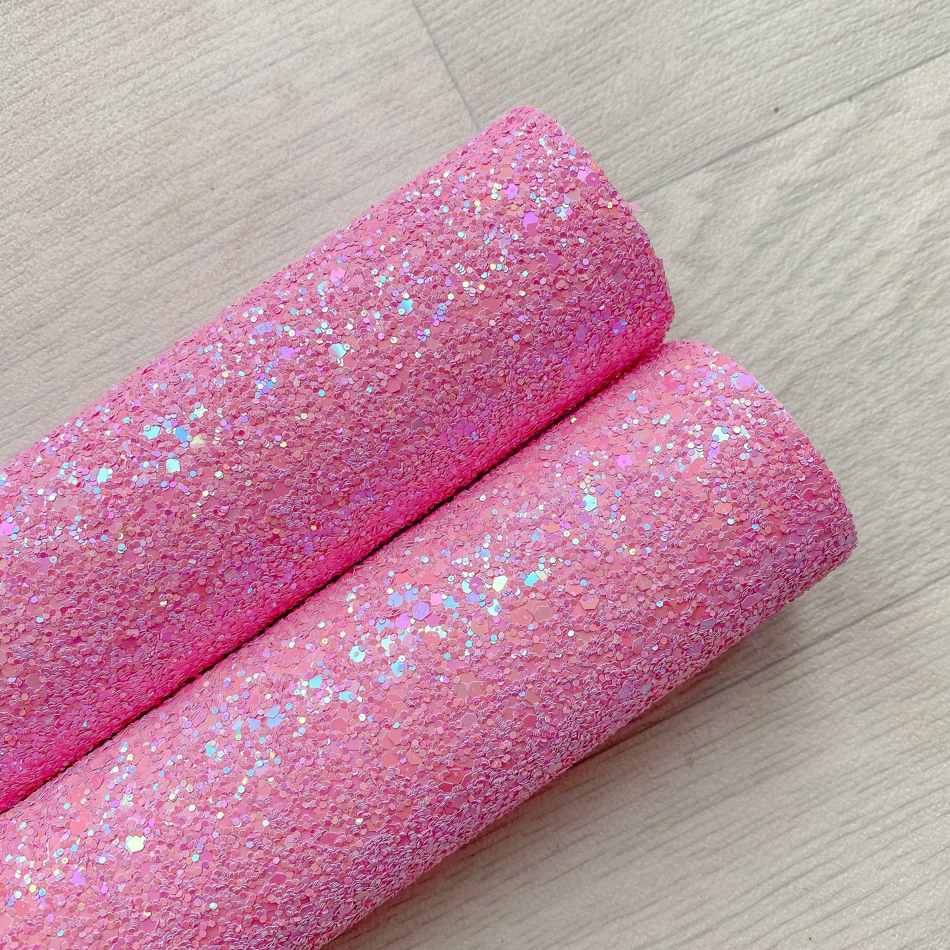 pink chunky glitter fabric a4 sheet bow craft