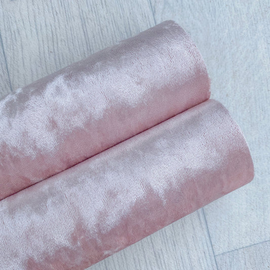 Crushed Velvet Pastel Pink