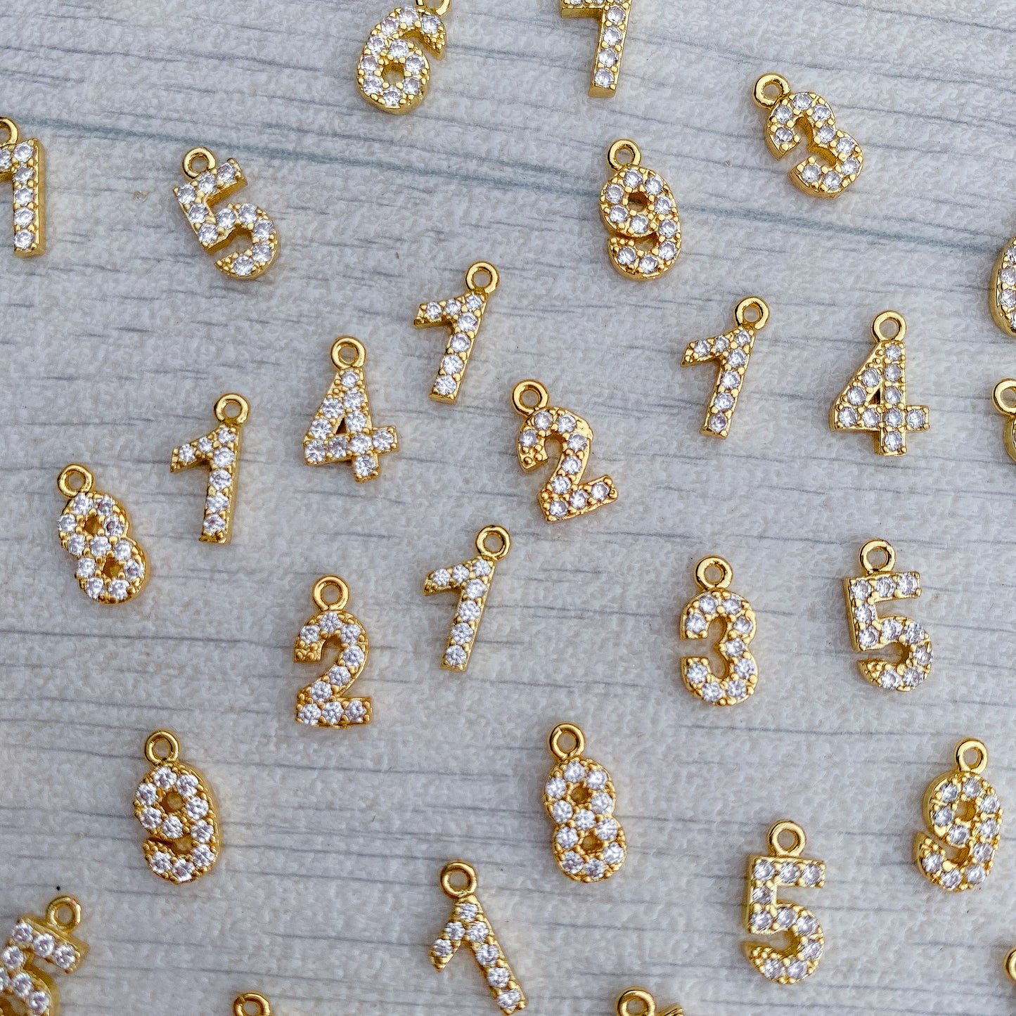 Teeny Number Charms