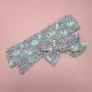 Floral Bunnies Bow Strips