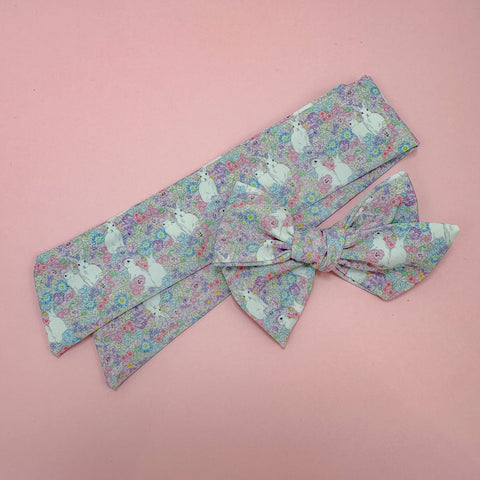 Floral Bunnies Bow Strips